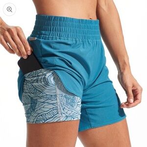 NWT PEARL iZUMi women’s prospect 2/1 cycling shorts ocean blue XS standard fit